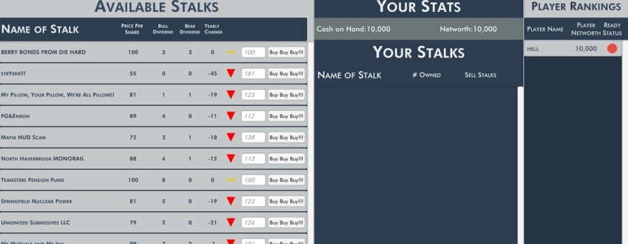 Stalks Stalks Stalks