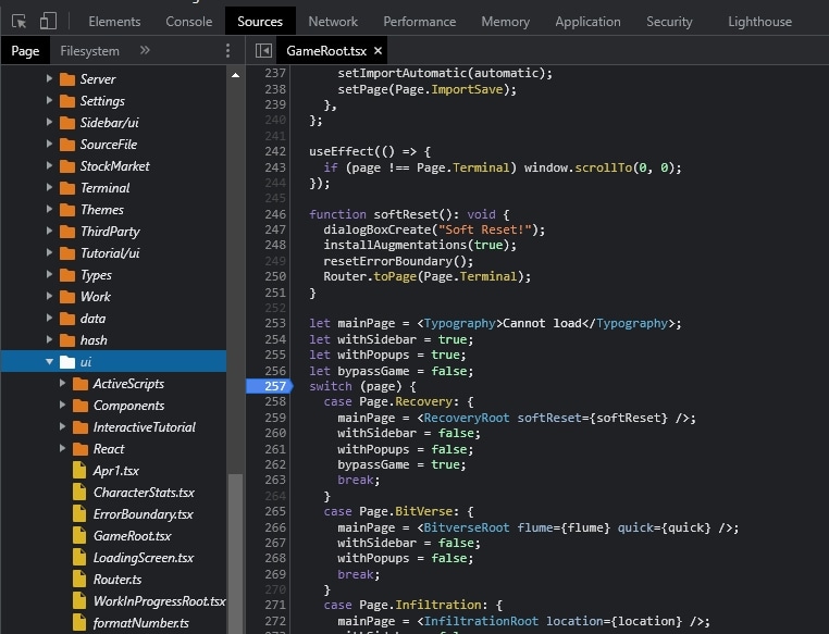 Relevant code snippet